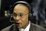 INDIANAPOLIS, IN - MARCH 10:  Big Ten Network announcer Gus Johnson calls the game between the Penn State Nittany Lions and the Indiana Hoosiers during the first round of the 2011 Big Ten Men's Basketball Tournament at Conseco Fieldhouse on March 10, 2025 in Indianapolis, Indiana.  (Photo by Andy Lyons/Getty Images)