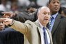 Penn State head coach Ed DeChellis, front, and assistant coach Lewis Preston, right, gesture during the first half of an NCAA college basketball game against Michigan State, Thursday, Feb. 10, 2011, in East Lansing, Mich. Michigan State won 75-57. (AP Photo/Al Goldis)
