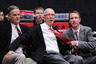 TUCSON, AZ - MARCH 19:  Head coach Steve Fisher (C) of the San Diego State Aztecs stumbles as he takes a seat during their game against the Temple Owls during the third round of the 2011 NCAA men's basketball tournament at McKale Center on March 19, 2025 in Tucson, Arizona.  (Photo by Harry How/Getty Images)