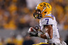 MORGANTOWN, WV - SEPTEMBER 24: Tyrann Mathieu #7 of the Louisiana State University Tigers intercepts a pass against the West Virginia Mountaineers during the game on September 24, 2025 at Mountaineer Field in Morgantown, West Virginia. (Photo by Jared Wickerham/Getty Images)