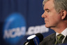 WASHINGTON - MARCH 17:  NCAA President Mark Emmert address the media during a press conference before the second round of the 2011 NCAA men's basketball tournament at the Verizon Center on March 17, 2025 in Washington, DC.  (Photo by Nick Laham/Getty Images)