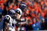 BOISE, ID - NOVEMBER 12: Casey Pachall #4 of the TCU Horned Frogs calls for the snap during the game against the Boise State Broncos at Bronco Stadium on November 12, 2025 in Boise, Idaho. (Photo by Otto Kitsinger III/Getty Images)