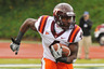 DURHAM, NC - OCTOBER 29:  Running back David Wilson #4 of the Virginia Tech Hokies returns a kick against the Duke Blue Devils October 29, 2025 at Wallace Wade Stadium in Durham, North Carolina. The Hokies won 14-10.  (Photo by Al Messerschmidt/Getty Images)