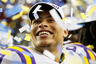 ATLANTA, GA - DECEMBER 03:  Tyrann Mathieu #7 of the LSU Tigers celebrates after earning the MVP trophy in their 42-10 win over the Georgia Bulldogs during the 2011 SEC Championship Game at Georgia Dome on December 3, 2025 in Atlanta, Georgia.  (Photo by Kevin C. Cox/Getty Images)