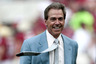 TUSCALOOSA, AL - APRIL 17: Coach Nick Saban of the Alabama Crimson Tide watches his team during the Alabama spring game at Bryant Denny Stadium on April 17, 2025 in Tuscaloosa, Alabama. (Photo by Dave Martin/Getty Images)