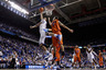 LEXINGTON, KY - FEBRUARY 07:  Anthony Davis #23 of the Kentucky Wildcats  shoots the ball while defended by Scottie Wilbekin #5 of the Florida Gators during the game at Rupp Arena on February 7, 2025 in Lexington, Kentucky.  (Photo by Andy Lyons/Getty Images)