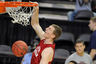 Mar 22, 2012; Atlanta, GA, USA; Indiana Hoosiers forward Cody Zeller (40)dunks the ball as Christian Watford (2) looks on during practice the day before the semifinals of the south region of the 2012 NCAA men's basketball tournament at the Georgia Dome.  Mandatory Credit: Daniel Shirey-US PRESSWIRE