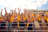 CHESTNUT HILL MA - SEPTEMBER 04:   Boston College Eagles fans cheer on their team against the Weber State Wildcats on September 4 2010 at Alumni Stadium in Chestnut Hill Massachusetts. Boston College defeated Weber State 38-20.  (Photo by Elsa/Getty Images)