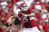 FAYETTEVILLE - SEPTEMBER 25: Ryan Mallett #15 of the Arkansas Razorbacks passes the ball against the Alabama Crimson Tide at Donald W. Reynolds Razorback Stadium on September 25 2010 in Fayetteville Arkansas. Alabama won 24-20. (Photo by Joe Robbins/Getty Images)